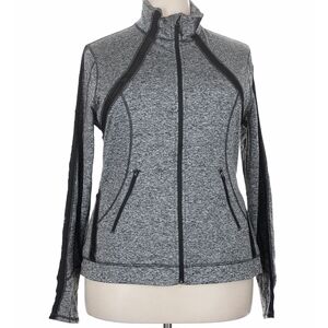 Tangerine Gray Athletic Zip-Front Jacket